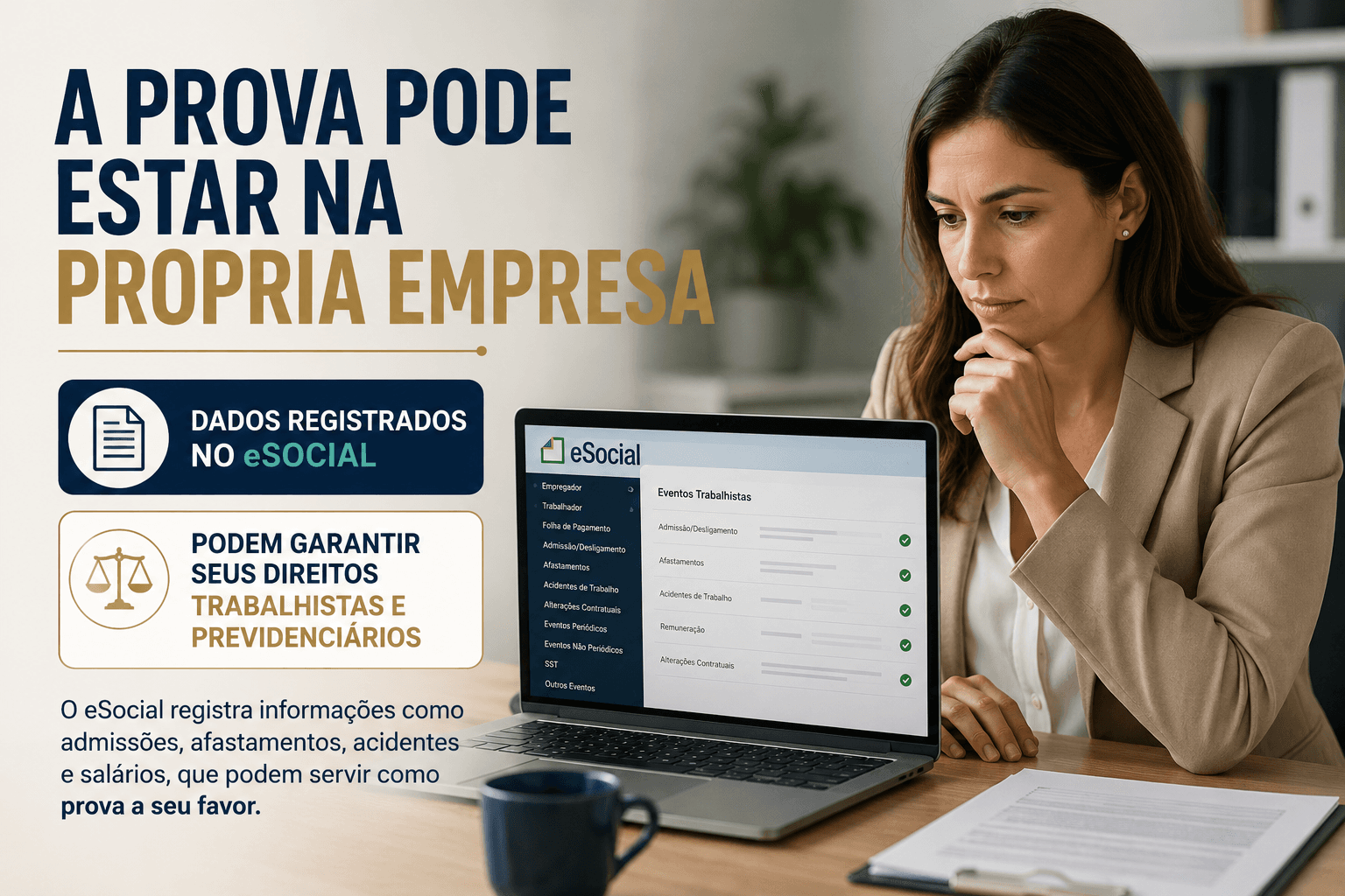 Quando a prova vem da própria empresa: o papel do eSocial