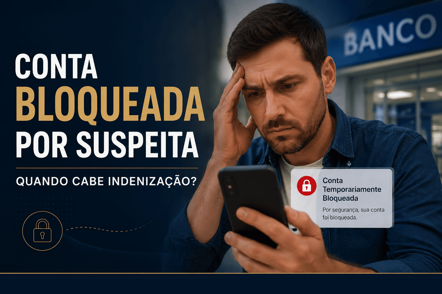 Bloqueio de conta e retenção de saldo por suspeita: quando o banco pode ser obrigado a indenizar?