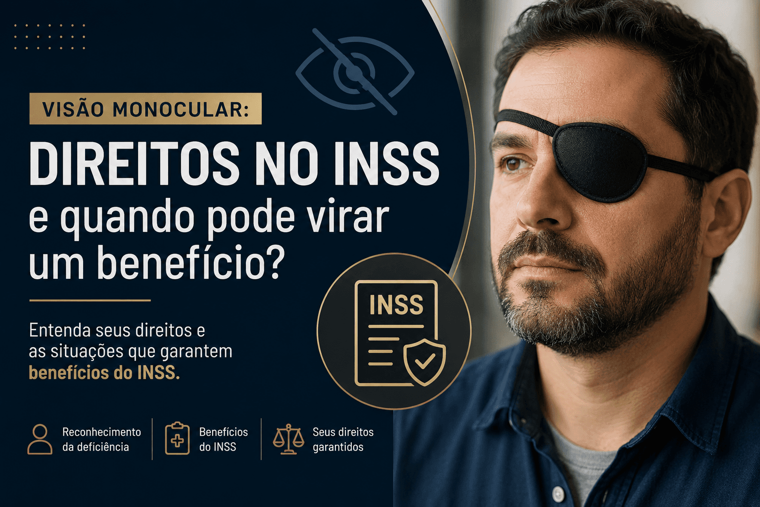 Visão monocular: quais são os direitos no INSS e quando ela pode dar direito a um benefício?