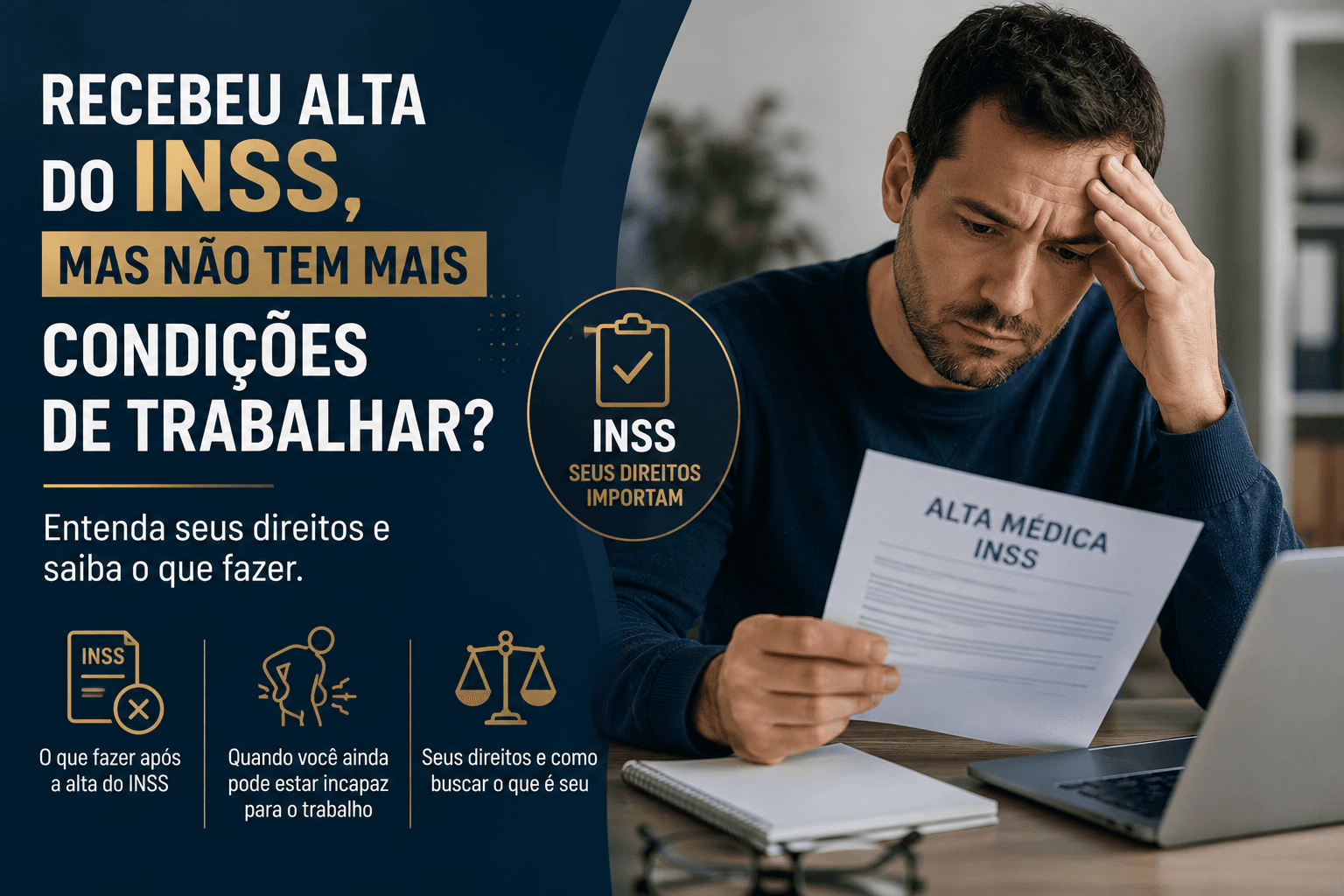 Recebeu alta do INSS, mas ainda não consegue trabalhar? Saiba o que fazer