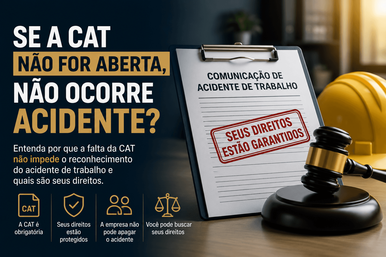 Se a CAT não for aberta, o acidente deixa de existir? Entenda seus direitos