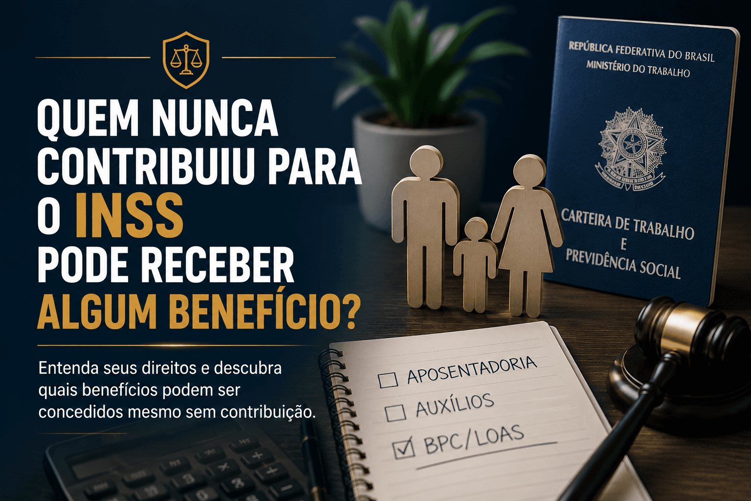 Quem nunca contribuiu para o INSS pode receber algum benefício?