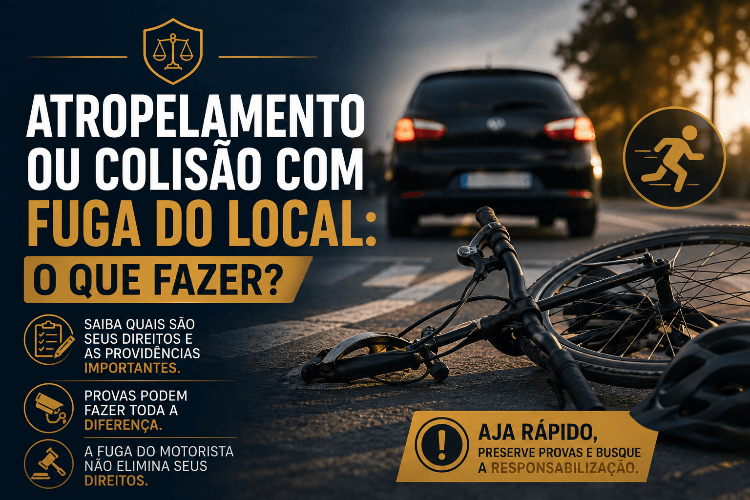 Atropelamento ou colisão com fuga do local: o que fazer?