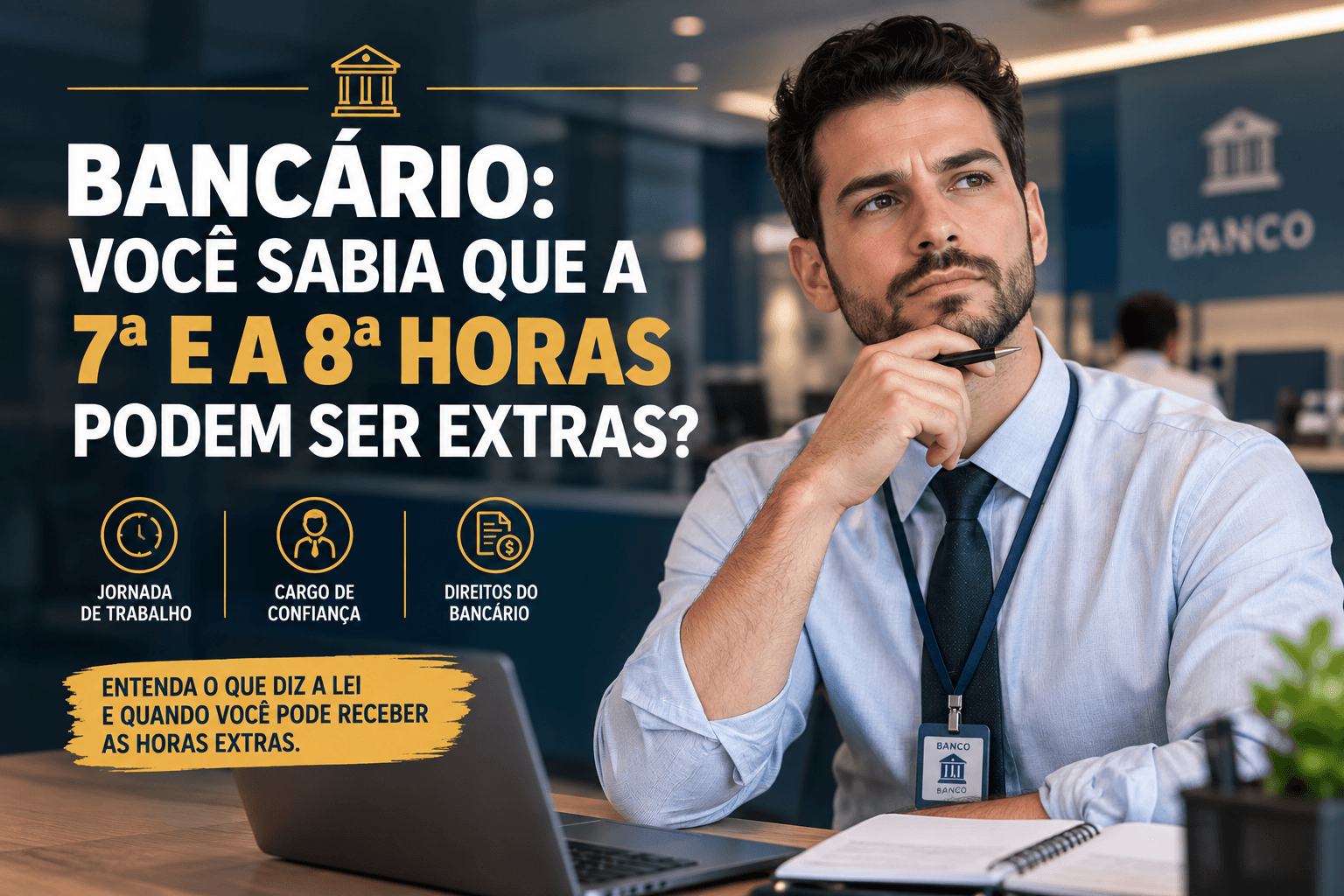 Bancário: você sabia que a 7ª e a 8ª horas podem ser extras?