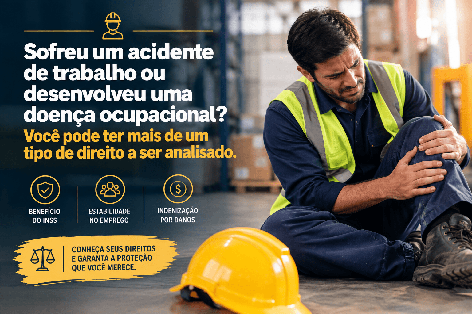 Acidente de trabalho ou doença ocupacional: quais são os direitos?