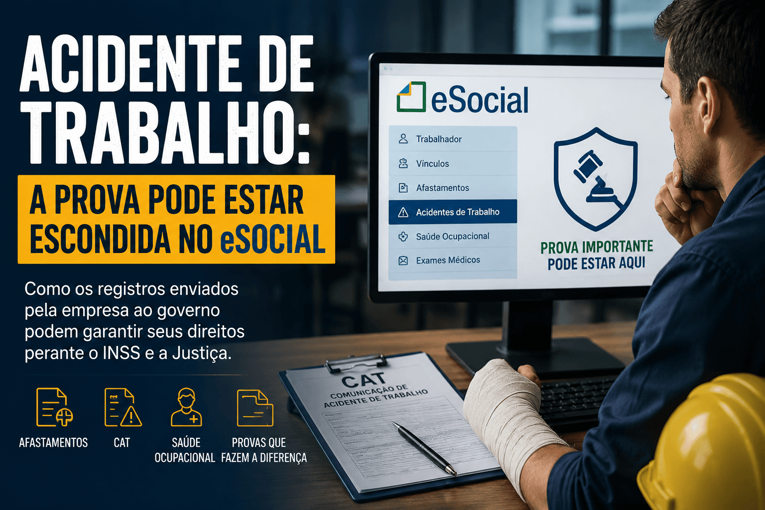 Acidente de trabalho: a prova pode estar escondida no eSocial