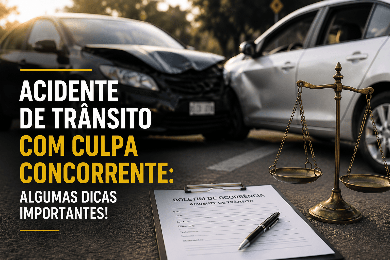 Acidente de trânsito com culpa concorrente: algumas dicas importantes!