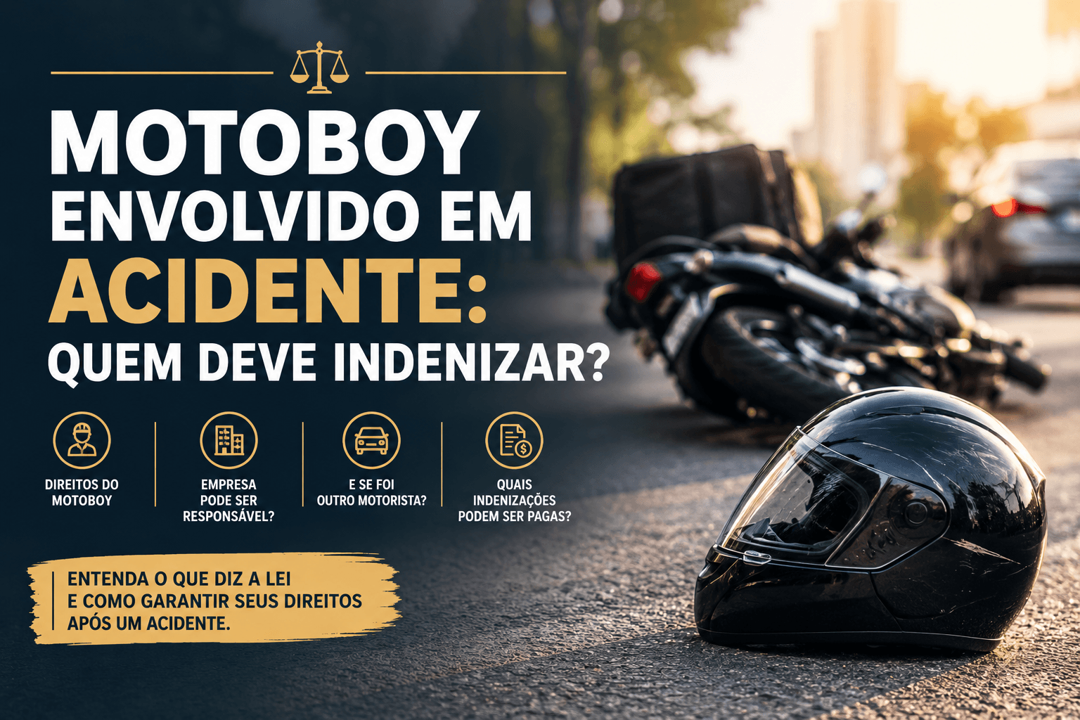 Motoboy envolvido em acidente: quem deve indenizar?