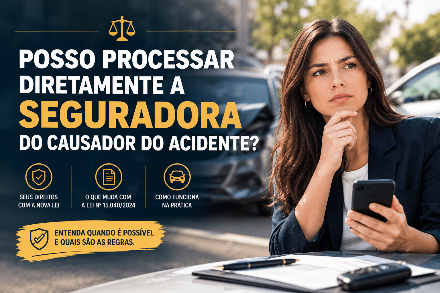 Posso processar diretamente a seguradora do causador do acidente?