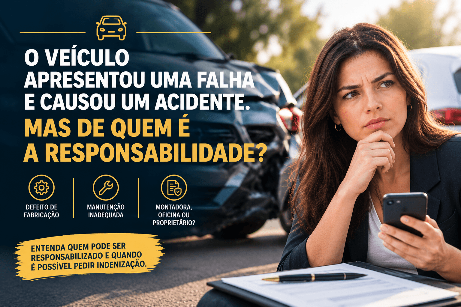 Veículo com falha causou acidente: quem é responsável?